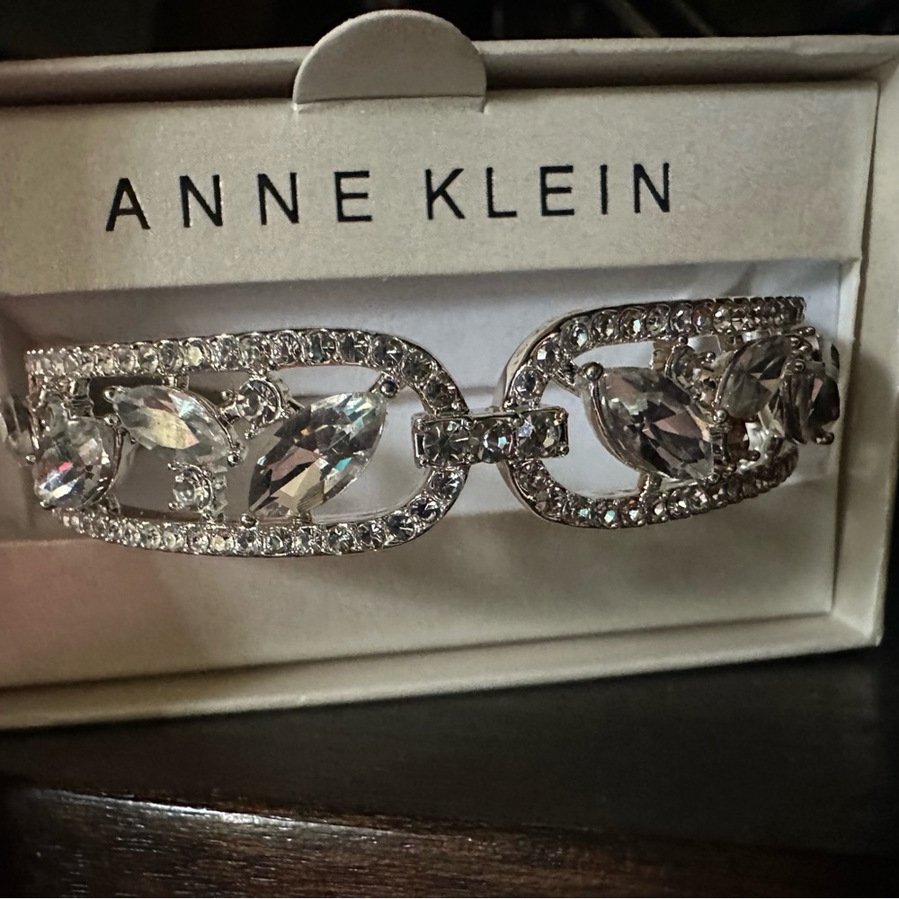 Anne Klein Silver Crystal Bracelet